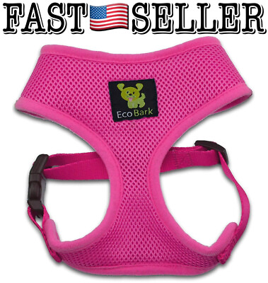 EcoBark Dog Harness Ultra Cushion No Pull No Choke Dog Harnesses Vest Small Pink $17.89