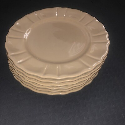 #ad JCP Home Lot Of 6 Salad Plates Mocha Brown JC Penney $35.00