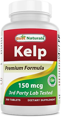 #ad Best Naturals Kelp 150 mcg 300 Tablets *Healthy Thyroid Function* $11.00