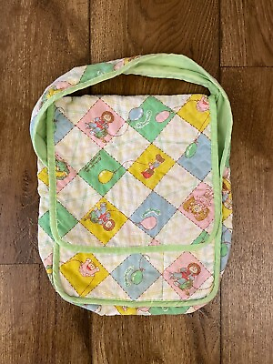 #ad Vintage Cabbage Patch Kids Doll Quilted Diaper Bag 1983 Pockets READ $6.99