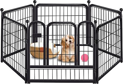 #ad Cage for Dog Indoor amp; Camping Yard 24quot; Height for Puppies Small Dogs 6 Panels $155.50