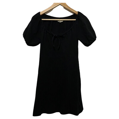 #ad Madewell textured black dress Small summer cute cotton $14.00