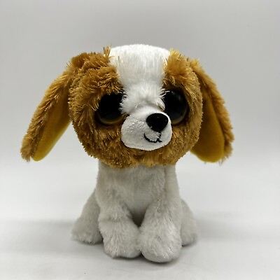 TY Beanie Boo Buddies Cookie Dog Medium 6” Solid Eyes Plush Stuffed Animal Toy $18.99