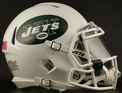 #ad NEW YORK JETS NFL Football Helmet with Nike CLEAR Visor Eye Shield $239.99