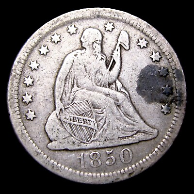 #ad 1850 O Seated Liberty Quarter Silver Nice Details Coin #934N $175.00