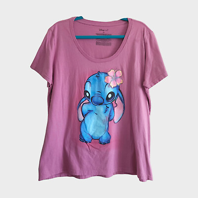 #ad Disney Pink Stitch from Lilo amp; Stitch Movie Graphic Shirt size 2XL short sleeve $20.00