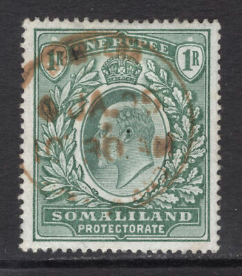 #ad M19751 Somaliland Protectorate 1904 SG41 1R green GBP 18.00