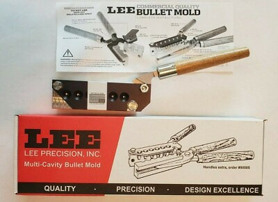 #ad LEE 90380 6 Cavity Bullet Mold 358 148 WC .358 DIA 148 GR *Insured Shipping* $59.91