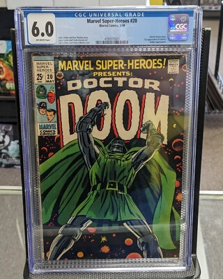 #ad Marvel Super Heroes #20 CGC 6.0 1969 Doctor Doom story 1st app of Valeria $375.00
