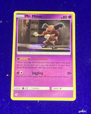 #ad Mr. Mime Holo Rare Near Mint Detective Pikachu Set. $3.50