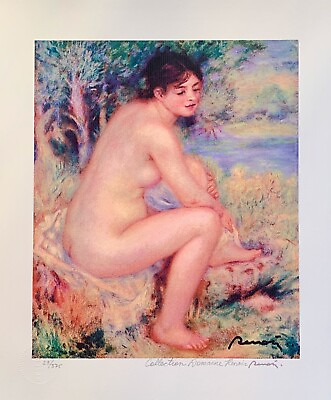 #ad Pierre Auguste Renoir NUDE BATHER Estate Signed Limited Edition Giclee 17quot; x 13quot; $49.99