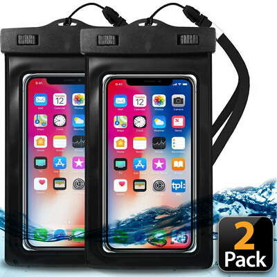 #ad Swimming Waterproof Underwater Dry Bag Pouch Clear Cell Phone Case Cover 2 PACK $9.99