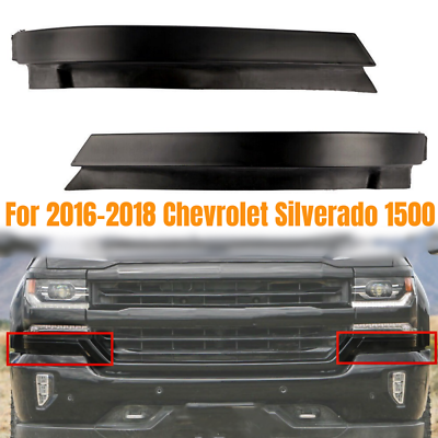#ad 2pcs For Chevrolet Silverado 1500 2016 2018 Front Bumper Body Filler Panel Pair $37.99