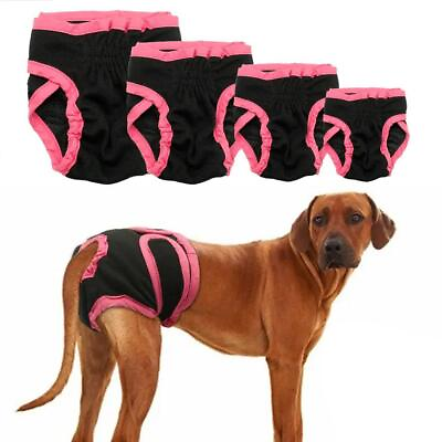 #ad Female Small Pet Dog Puppy Hygiene Diapers Pant Washable Reusable Nappy Pants $4.73