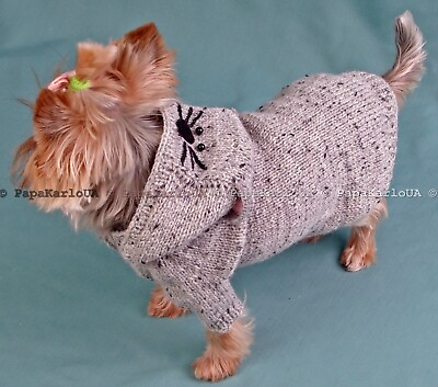 Small Dog hooded sweater Dog clothing Pet clothes Puppy sweater coat pet $31.00