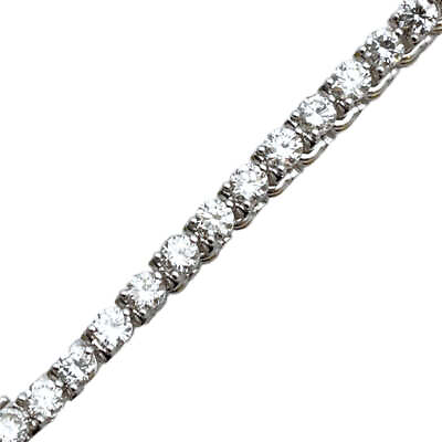 #ad K18WG Tennis diamond bracelet K18 white gold #002 $6332.19