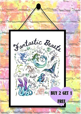 #ad BUY 2 GET 1 FREE FANTASTIC BEASTS Wizard Print Poster Wall Art Gift GBP 2.75
