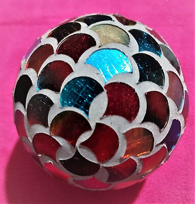 #ad Decorative Glass Ball Multicolor 4quot; in diameter $12.00