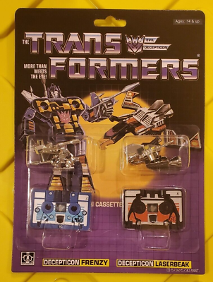 #ad Transformers ⭐ G1 Cassette Repro⭐ Laserbeak ⭐ Frenzy $49.99