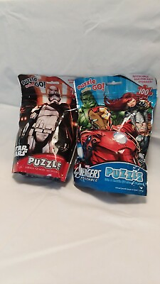 #ad STAR WARS AVENGERS PUZZLE ON THE GO NEW 100 PCS RESEALABLE BAGS DISNEY LOT 2 $7.00