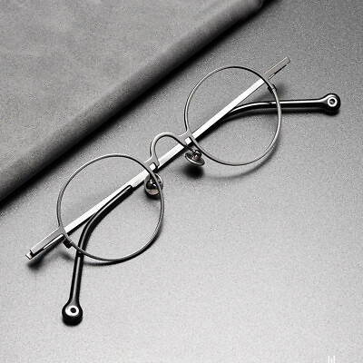 #ad Retro Round Eyeglasses Frame Classical Titanium Spectacles Men Women Clear Lens $15.99