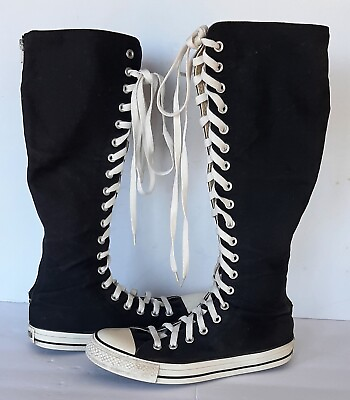 #ad Converse All Star Knee High Shoes XX HI Zipper Womens Size 9 1V708 Retro $95.00