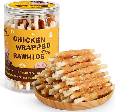 #ad Dog Treat Chicken Rawhide Sticks Natural Dog Treats for Small Middle Dog W Taur $23.99