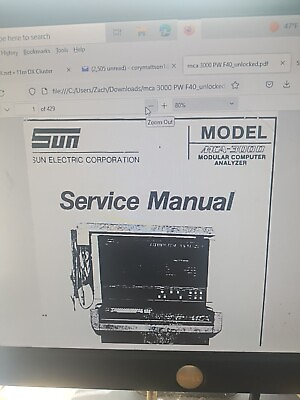 #ad Sun Electric Mca 3000 Modular Computer Analyzer Service Manual Pdf Book Cd $20.00