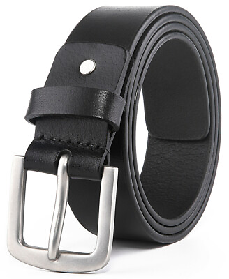 #ad Men’s beltsFull Grain Genuine Leather Casual Dress Jeans Belts for Men $13.98