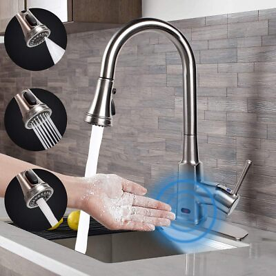 #ad Motion Sensor Automatic Kitchen Faucet TouchlessSoosi Brushed Nickel $186.33