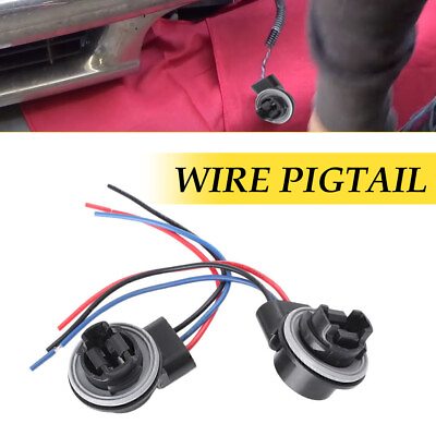#ad 2x 4157 3157 4157NA Bulb Socket Turn Signal Light Wire Harness Plug Connectors $10.49