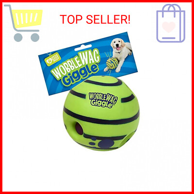 #ad Wobble Wag Giggle Ball Interactive Dog Toy Fun Giggle Sounds When Rolled or Sh $21.73