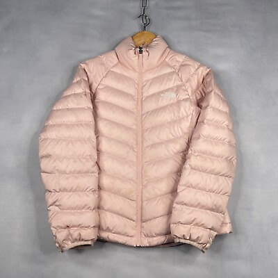 #ad The North Face Jacket Womens Medium M Pink Puffer 550 Goose Down TNF Gorpcore $51.88