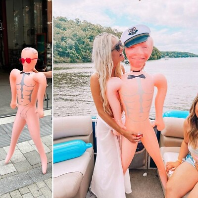 #ad Inflatable Male Doll 150cm Blow Up Man Hen Night Xmas Gift Bachelorette Party C $23.75