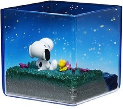#ad Peanuts Snoopy amp; Woodstock Terrarium On Vacation STARLIT SKY $21.00