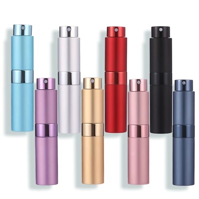 #ad 3Pcs Mini Refillable Travel Portable Perfume Atomizer Bottle Spray Pump Case 8ml $3.39