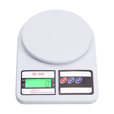 #ad Digital Precision Scale 2kg 0.1g Kitchen Jewelry Scales with LCD Display White $22.23