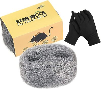 #ad Steel Wool for Mice Control DIY Steel Wool Fill Fabric Kit for Gap Blocker ... $22.10