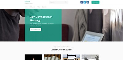 #ad Theology School online website for sale with 3 Theology courses $50.00