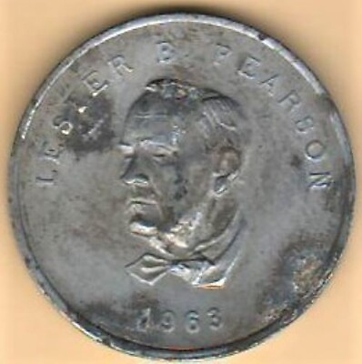 #ad Shell Oil Token Lester B. Pearson 1963 Prime Ministers of Canada N# 41485 C $2.95