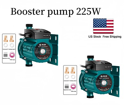 #ad Pack of 2 Automatic Booster Pump 225W Boost Pressure Pump 220V G 3 4quot; 0.301HP $175.99