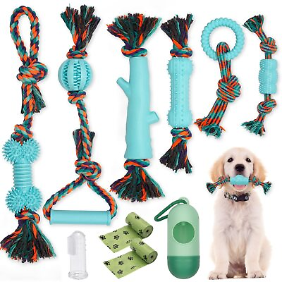 #ad Puppy Teething Toys 6 Pack Dog Chew Toys for Teeth Cleaning Indestructible ... $18.23