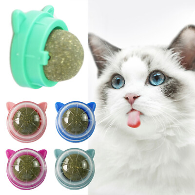 #ad Pet Healthy Cat Catnip Toys Ball Kitten Licking Snacks Catnip Nutrition Energy $3.15