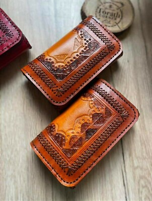 #ad Hand Made full grain natural Leather Wallet $39.99