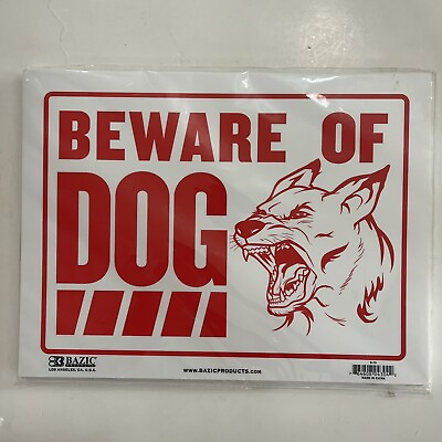 #ad #ad BEWARE OF DOG Sign 9 x 12 Weatherproof Plastic Signage Security Anti Thief E41 $9.36