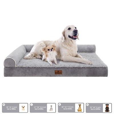 #ad Super Soft Jumbo Orthopedic Dog Bed Memory Foam L Shape Dog Beds Pet Mattress $37.99
