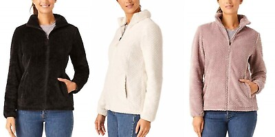 #ad Free2B Women#x27;s Butter Pile Fleece Full Zip Soft Jacket $19.95