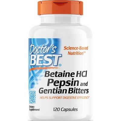 #ad Doctor#x27;s Best Betaine Hcl Pepsin amp; Gentian Bitters 120 Caps $13.95
