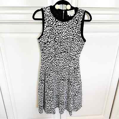 #ad Kate Spade Stefania Women’s Sleeveless Leopard Animal Print Jaquard Flare Dress $75.00