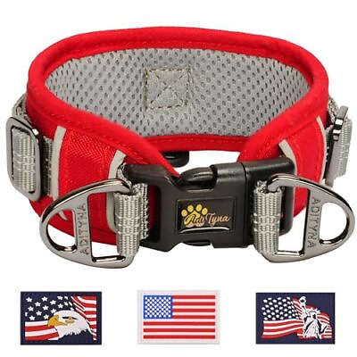 #ad 2 inch Wide Adjustable Dog Collars for Small: Fits Neck 12 15 inches Red $38.23